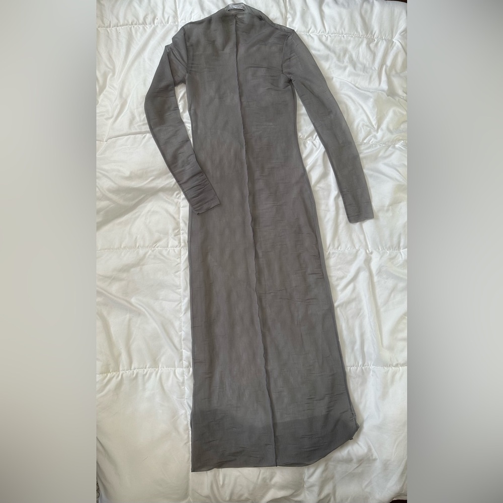 Zara Charcoal Long Sleeve Dress
